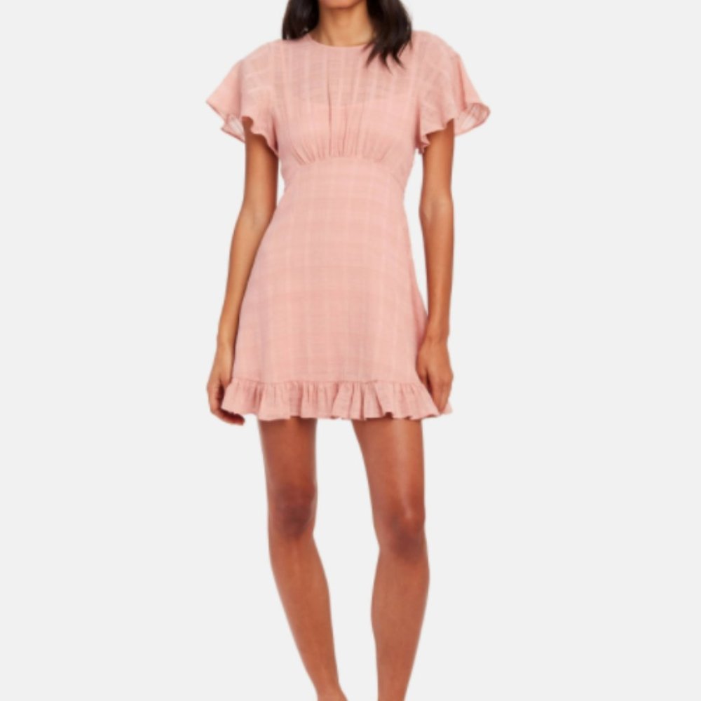 Pia Cotton Mini Dress - Dusty Pink